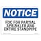 Signmission OSHA Sign, 7" H, Rigid Plastic, FDC For Partial Sprinkler And Entire Standpipe Sign, Landscape OS-NS-P-710-L-12488 - alternate 1